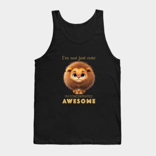 Lion Concentrated Awesome Cute Adorable Funny Quote Tank Top